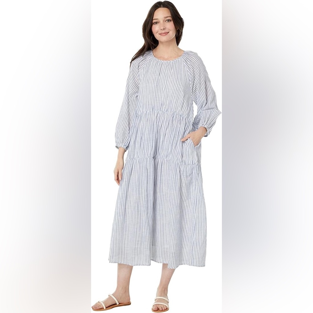 SUNDRY - Women's Striped Tiered Dress